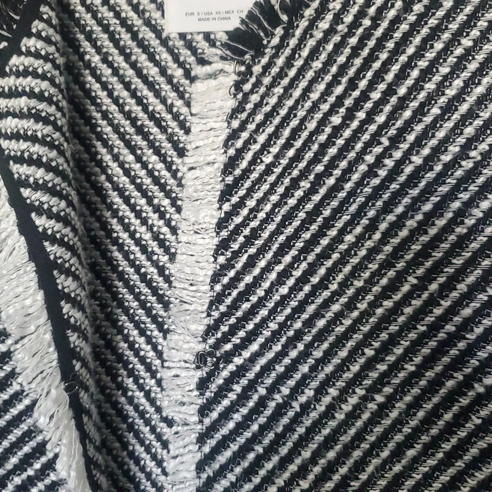 Mango Black and White Striped Blazer - Picture 4 of 4